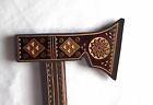 Hutsuls Decorative Wooden Handmade Wood Carved Unique Vintage Shepherd s Axe  6