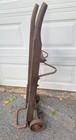 Vintage Industrial Wood Hand Truck Dolly Cast Iron Wheels Steampunk Decor Table