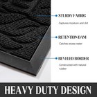 Outdoor Welcome Mat 29 5x17 Waterproof Non Slip Front Door Entry Rug Black