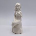 Mermaid White Porcelain Ceramic Beach Ocean Coast Nautical Siren Home Decor  c