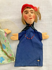 Kersa Princess And Prince Hand Puppet Germany 60s Vintage Felt Toy Theater As Is