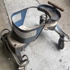 Vtg 1953 Taylor Tot P48 Baby Stroller Walker Blue White Wood Beads Original