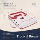 6-person Inflatable Party Island Lake Float Uv Shade Red   12 3x8 6ft