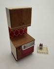 Vintage Lundby Dollhouse Furniture Red Kitchen Dishwasher 70   s - Great Condition
