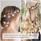 20pcs Mini Flower Hair Clips Cute Hair Pins   Barrettes Colorful Clips Blue