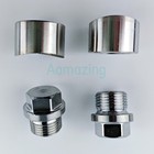 M18 X 1 5 Bung   Plug O2 Oxygen Sensor Wideband Weld On   In Nut Cap Kit  2 Set 