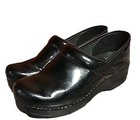 Dansko Nursing Shoes Clog Black Patent Leather Womens Usa 7 5-8   Eu 38 Narrow