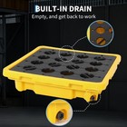 2 Drum Spill Containment Pallet 2500 Lbs Capacity Heavy Duty Hdpe Tray 27x27x8 