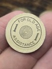 1940s Oklahoma 1 Mill Sales Tax Token For Old Age Assistance Cardboard Coin