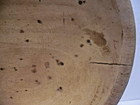 Vintage Wooden Dough Bowl  10 75  Round 3 0    Deep