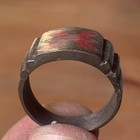 Stunning Rare Antique Moroccan Berber Bronze Ring Authentic Artifact Engraved