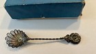 Vintage 800 Silver Sugar Spoon Dainty Filigree Flower Bristol 