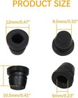 18pcs Black Brake Dust Cover  Rubber Dust Stem Cover  Grease Fitting Caps  Brake