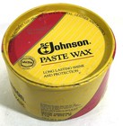 Vtg 1988 Sc Johnson Red Label Wood Paste Wax Tin 16 Oz Can   7 5 Oz Remaining