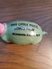 Vintage Celluloid Pig Figure Sewing Tape Souvenir Niagara Falls