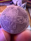 1746 George Ii Lima Half Crown Silver Plumed Shield  Plugged Repair