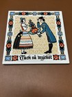 Vtg 60s Mcm Berggren Trayner Swedish Folk Art 6    Tile Trivet Set Of 2
