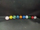     Lot Of 10 Vitro Mixed Colors    jeweled Crackle Glass Marbles  Colors May Very