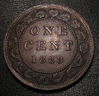 Old Canadian Coins 1888 Large Cent Canada Highgrade Beauty