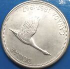 1967 Canada 1 Dollar Flying Goose Elizabeth Ii Unc Silver