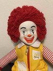 Vtg 1984 Ronald Mcdonald 15  Plush Doll W plastic Face Red Yarn Hair Original