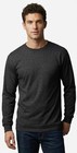 Gildan Long Sleeve Round Neck Plain Cotton  T-shirt  black 3-pack  Large