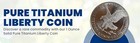 1 Troy Ounce oz  999 Pure Titanium Metal Walking Liberty eagle Rounds coins