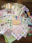 Huge Lot Scrapbook Stickers 12x12 Paper  Cards  carry Case Crafts Projects