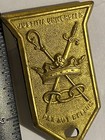 Vintage Masonic Odd Fellows Belt Buckle Fob -justitia Universalis Pax Aut Bellum