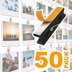 50 Pack Mini Self Adhesive Clips For Pictures - Black Wood Clip Photo 50 Black