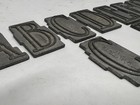 Antique Tombstone Monument 1-1 4  Letters Spacerite Metal Stencyl Alphabet Set