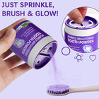 Teeth Whitening Powder - Purple Brightening Powder - Removes Stains  No Sensi   