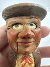 Vintage  Mechanical Bottle Stopper     Carved Man