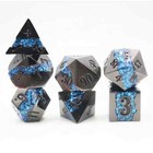 Blue Rift Stones Metal Dice Set For D d Pathfinder Rpg