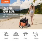 Vevor Beach Cart Beach Wagon For Sand 23  X 15  Deck With 13  Tpu Balloon Wheel