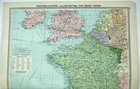 Western Europe Showing The Wwi Peace Terms - Original 1926 Map By George Philip 