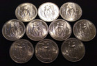 10x 1976 San Marino 5 Lire Bu World Hunger Fao Roll Italy Rare World Type Coins