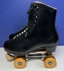Riedell 220 Black Roller Skates Womens 7 Ms Douglas Snyder Super Deluxe Hyper 62