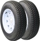 2 Pack St175 80d13 Trailer Tires With Rims 175 80 D 13 Lrc 5 Lug On 4 5   6pr