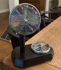 Stained-glass Double Wheel Kaleidoscope   W wood Base  By  chesnik Scopes 
