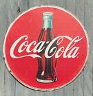 Large 36in Classic Coke Glass Bottle Coca-cola Antique Style Metal Hanging Sign