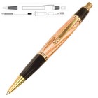 Gatsby Click Pen Kit Chrome 24 Kt Gold Or Bushings Wood Woodturning Fast Ship