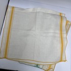 Vtg Linen Tea Towels Lot 3 Linen Flour Sack Striped Kitchen