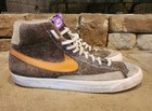Nike Blazer 77 Vtg Prm Hi  hairy Suede-dark Chocolate  Skate Shoes Mens 10 Us