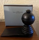 Restoration Hardware Wooden Ebony Wedge Ball Door Stop Vintage New In Box
