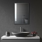 Kleankin Bathroom Medicine Cabinet  Wall Mounted Mirror Cabinet  Black