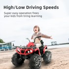 24v Kids Ride On Atv 6mph Electric Power Wheels Quad Car With 2 Speeds Bluetooth