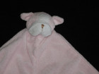 Angel Dear Bulldog Puppy Dog Security Blanket Baby Lovey Pink White Plush