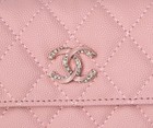 Chanel Long Wallet Pink Caviar Leather