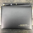 Victoria Lynn Black And Gold Print Wedding   Guest Book With Pen 60 Page New